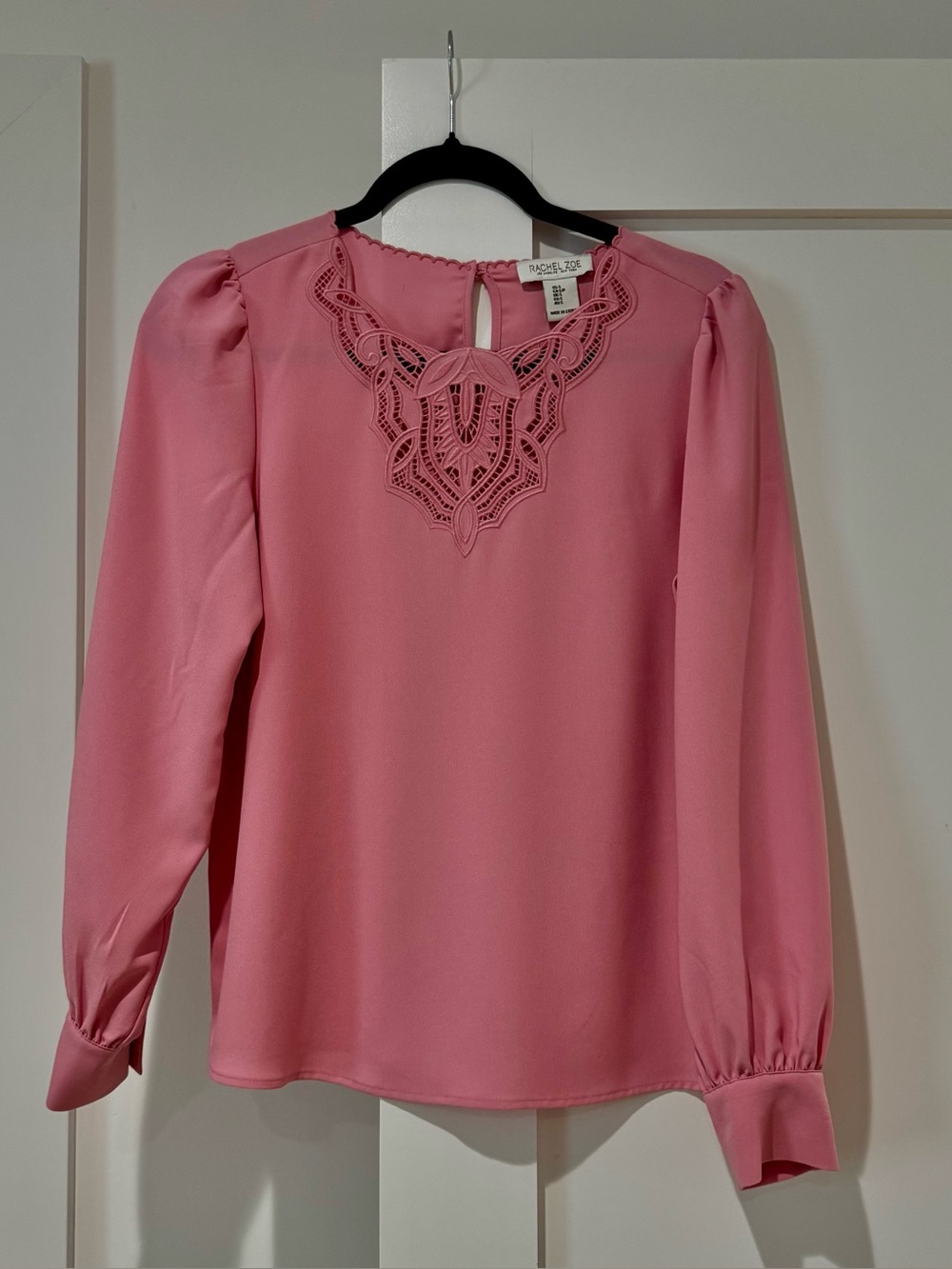 NWT Rachel Zoe Pink Long-Sleeve Blouse